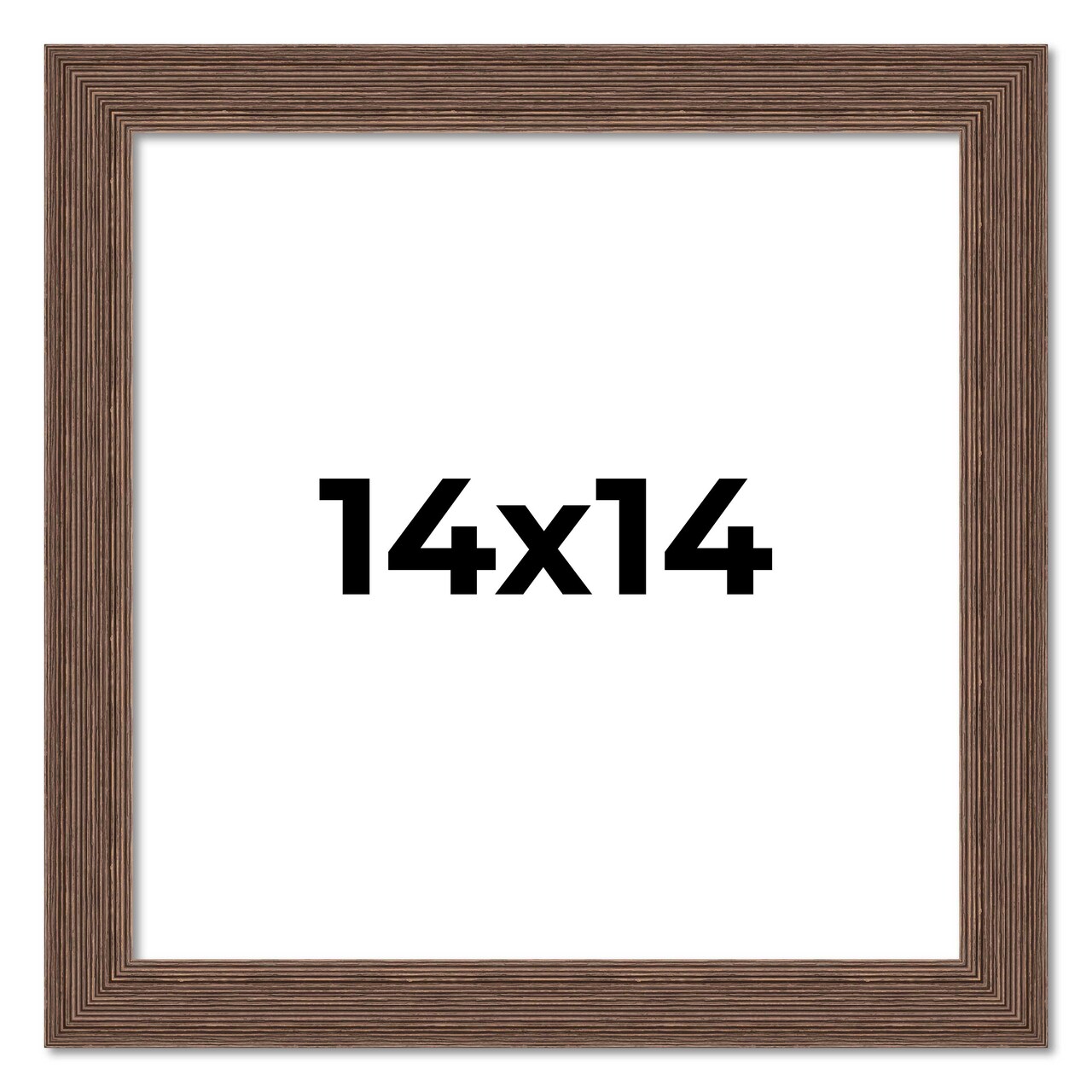 14x14 Wide Barnwood Picture Frame with UV-Resistant Acrylic & Acid Free Backing, Available in 6 Paint Finishes - Grey, Brown, White, and Black